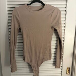 Abercrombie & Fitch Ribbed Beige Top